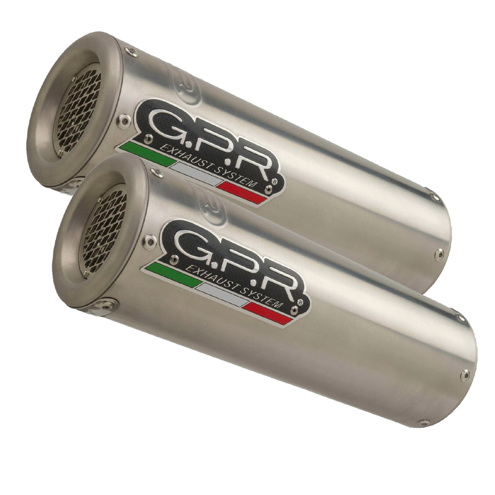 Dual slip-on exhaust GPR M3 T.41.M3.TN Brushed Titanium including removable db killers and link pipes