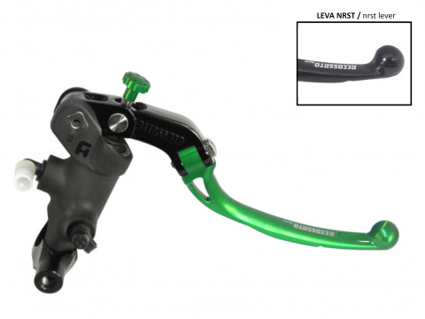 Radial brake master cylinder ACCOSSATO PC008 PRS 19 x 17-18-19 with folding lever,green