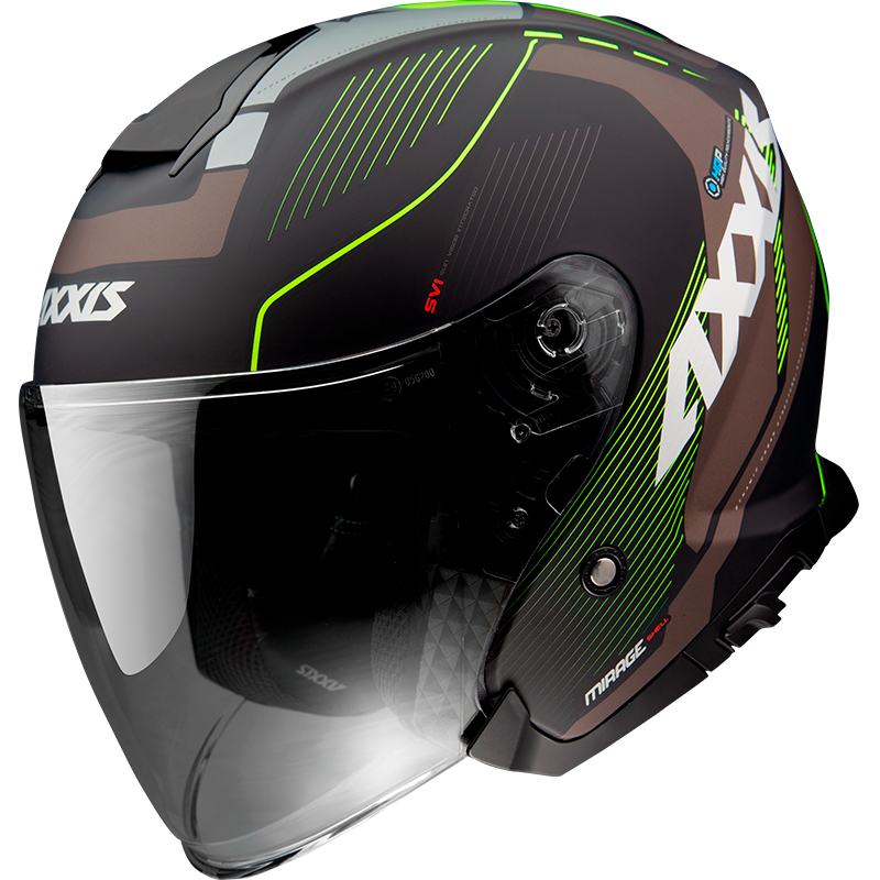 JET helmet AXXIS MIRAGE SV ABS village b3 matt fluor yellow M