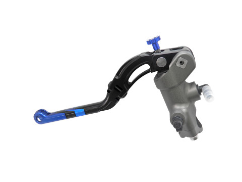 Radial clutch master cylinder ACCOSSATO CY005 PRS 16x15-16-17 with revolution lever, orange