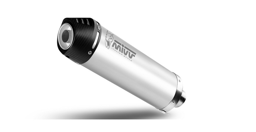 Cijeli ispušni sustav 2x1 MIVV OVAL K.057.K4C Titanium with carbon cap