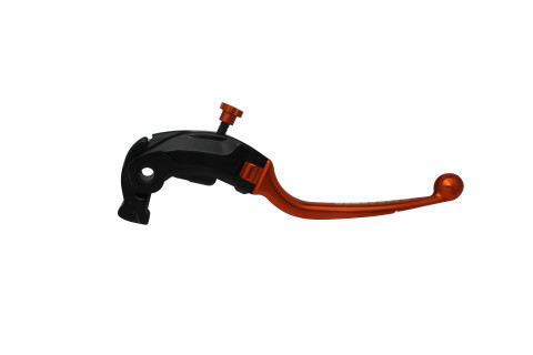 Adjustable folding lever ACCOSSATO LV018 in aluminium for Nissin radial brake master cylinder orange