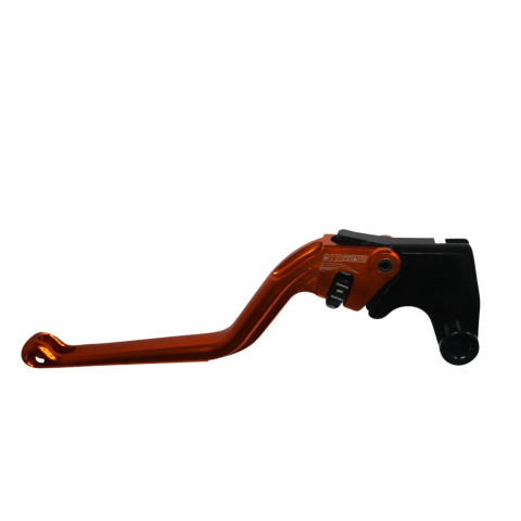 Clutch Lever ACCOSSATO EST955 fixed CNC-worked aluminium, orange