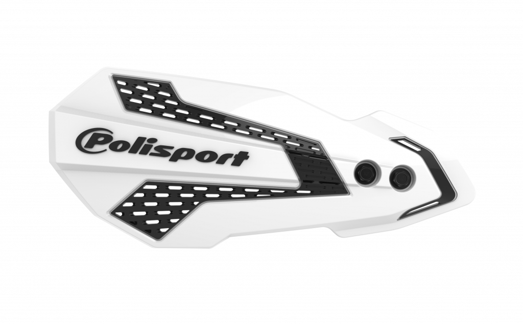 Handguard POLISPORT MX FLOW 8308200039 with mounting system white/black