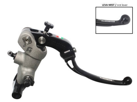 Radial brake master cylinder ACCOSSATO PC008 PRS 19 x 17-18-19 with folding lever,black