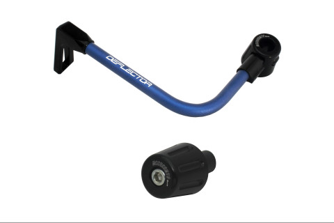 Lever guard in aluminium + right end ACCOSSATO DE005 with blue hose and joint left