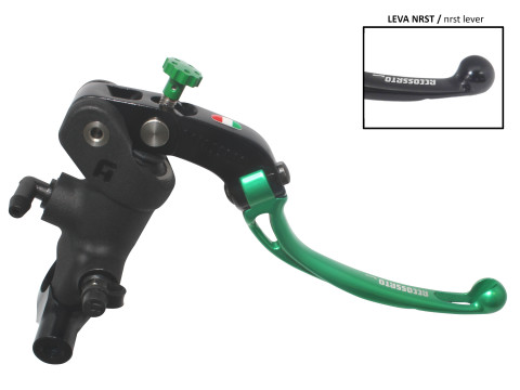 Radial brake master cylinder ACCOSSATO PC009 19 x 18 with folding lever,green