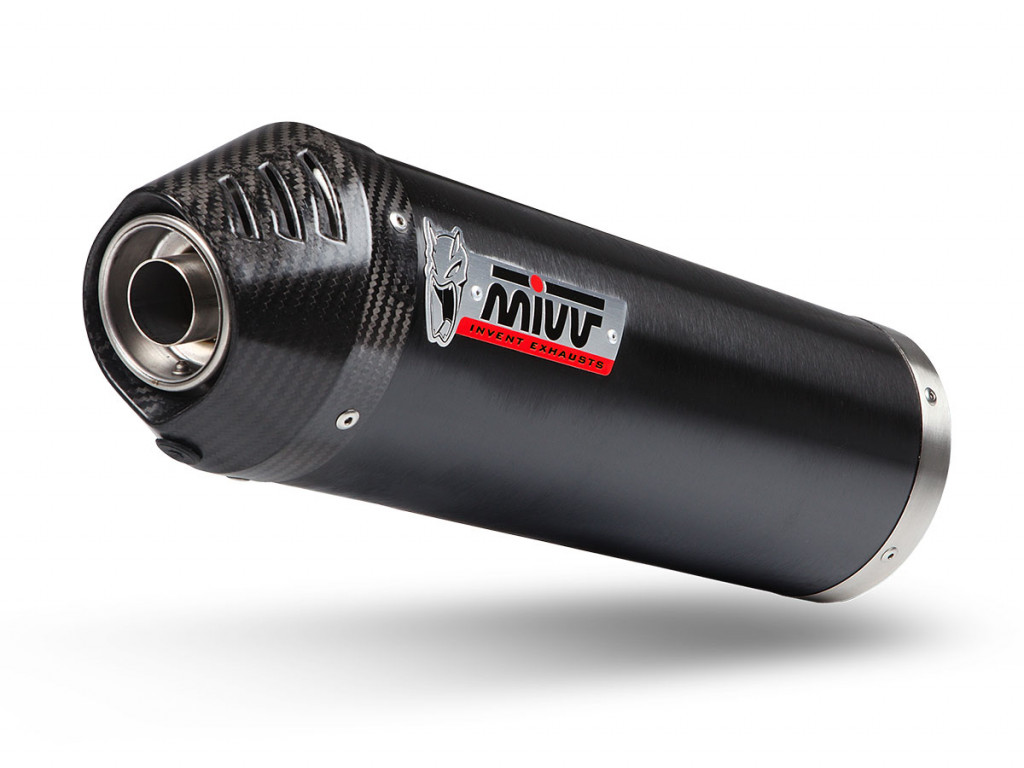 Silencer MIVV OVAL O.008.LVC Steel black / Carbon cap for KYMCO AK 550 2017-2020