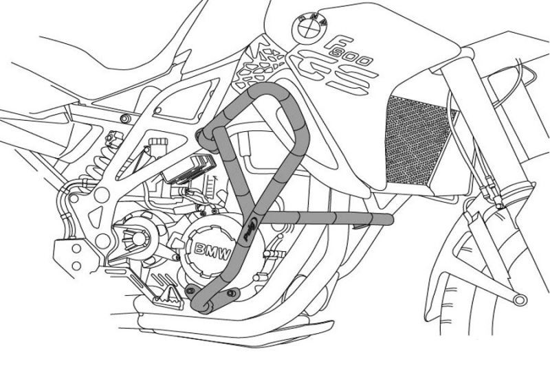 Engine guards RDMOTO CF43S silver