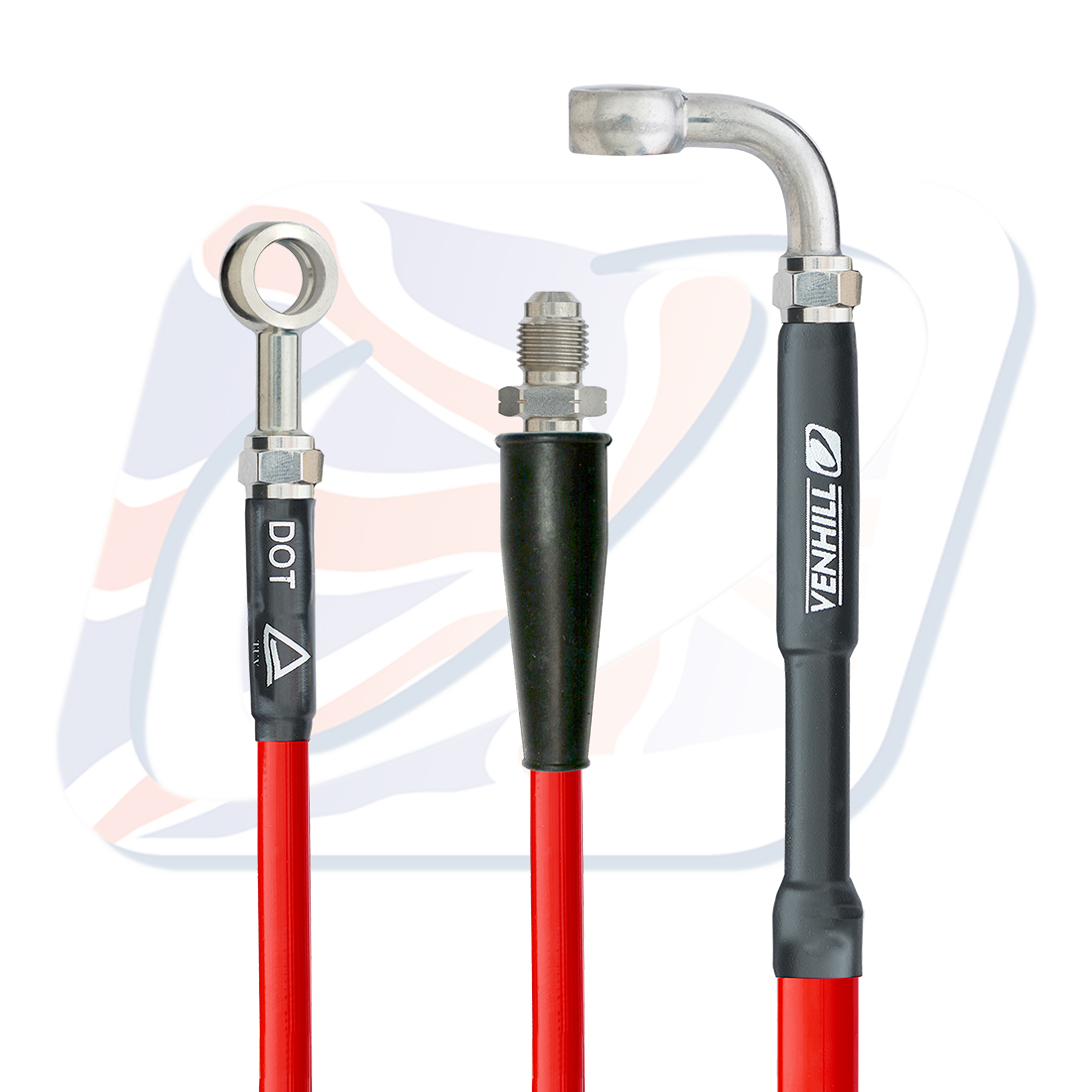 Rear brake hose Venhill H01-2-022/P-RD Crven