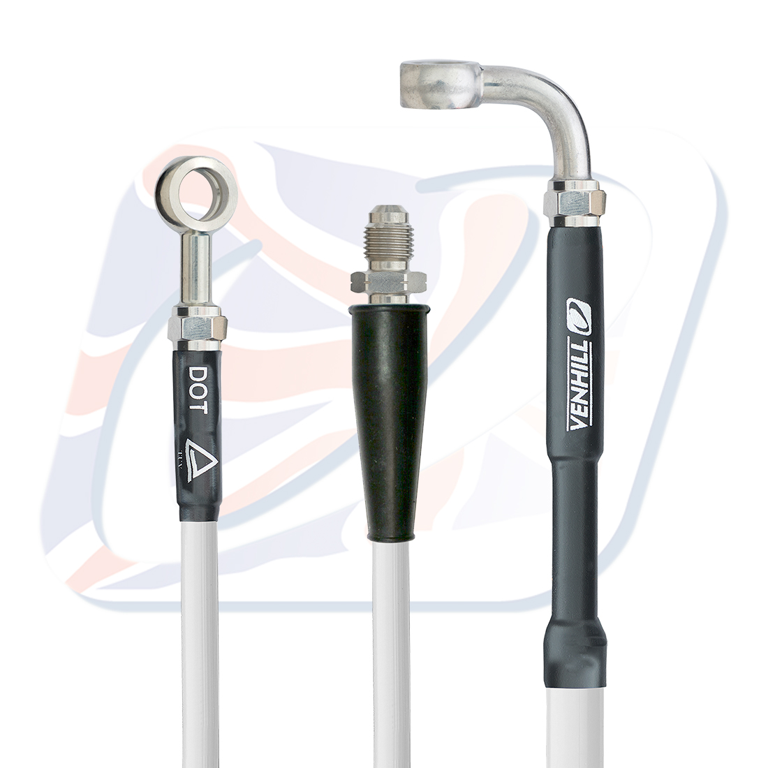 Front brake hose Venhill H02-1-043/P-WT White