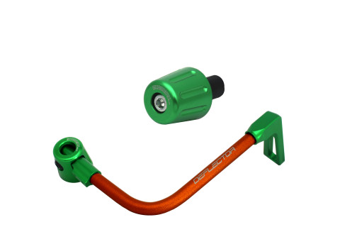 Lever guard in aluminium + left end ACCOSSATO DE004 with orange hose and joint right