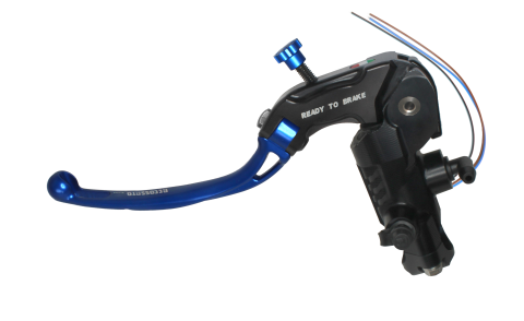 Clutch master cylinder ready to brake ACCOSSATO CY098 16x16 with green folding lever (nut + lever)