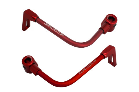 Lever guard ACCOSSATO DE003 with red hose and joint right + left , aluminium