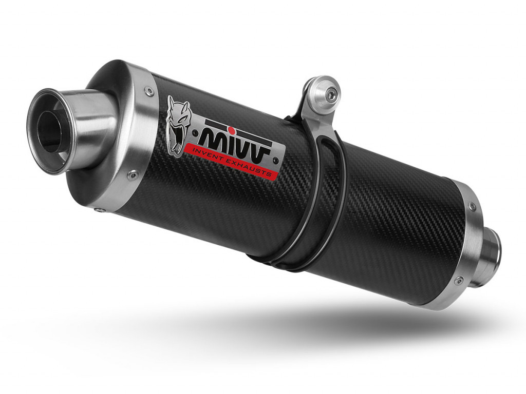 2 silencers kit MIVV OVAL Y.014.L3 Carbon SMALL for YAMAHA TDM 900 2002-2014