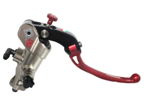 Radial Brake Master Cylinder ACCOSSATO PC008 PRS 19x17-18-19 with folding lever, red
