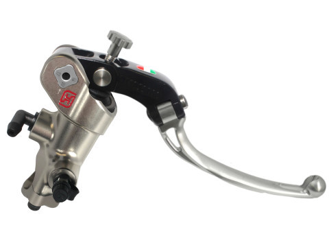 Radial Brake Master Cylinder ACCOSSATO PC008 PRS 19x17-18-19 with folding lever, silver