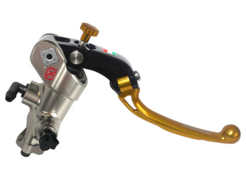 Radial Brake Master Cylinder ACCOSSATO PC008 PRS 19x17-18-19 with folding lever, gold