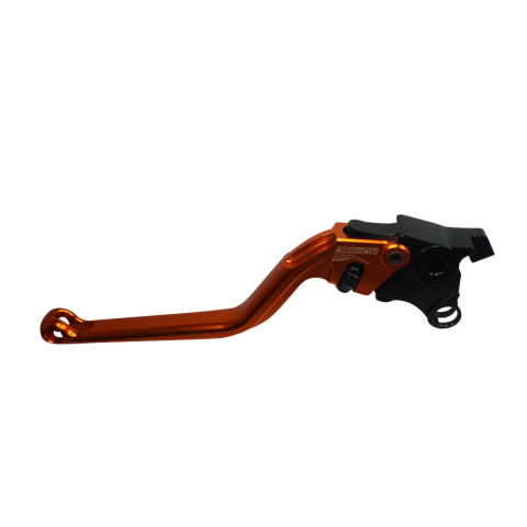 Clutch Lever ACCOSSATO ESS014 fixed CNC-worked aluminium, orange