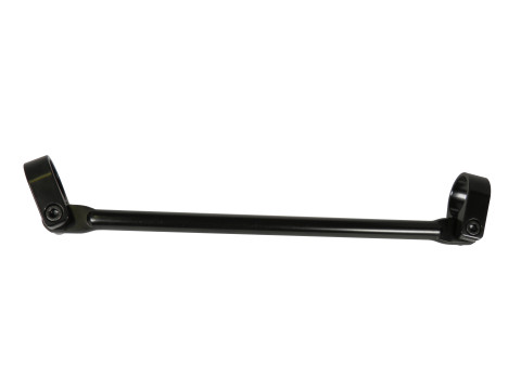 Bar and two-screw clamp kit for handlebar ACCOSSATO B10N variable diameter 28/28,5 mm, lenght 305 mm Crni