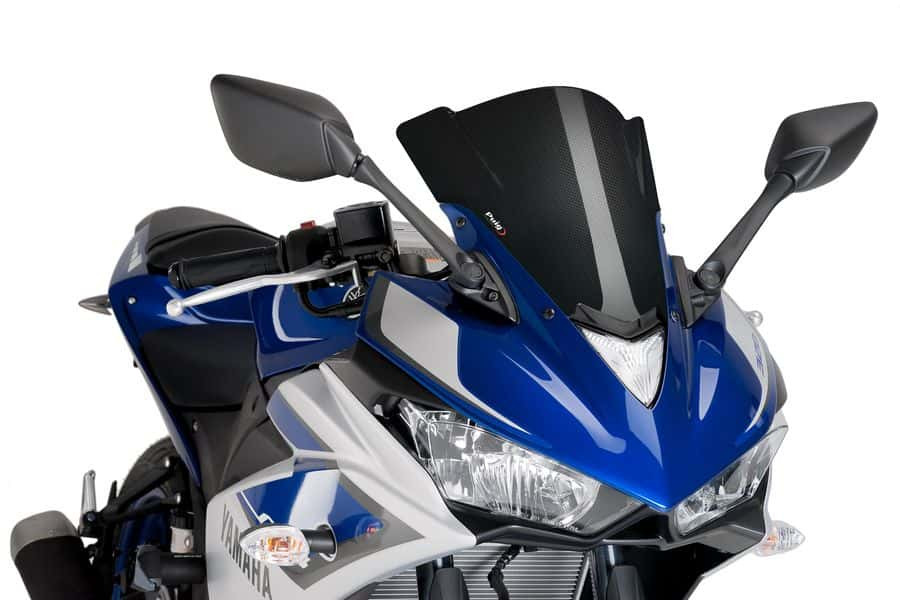 Windscreen PUIG RACING 7649C carbon look
