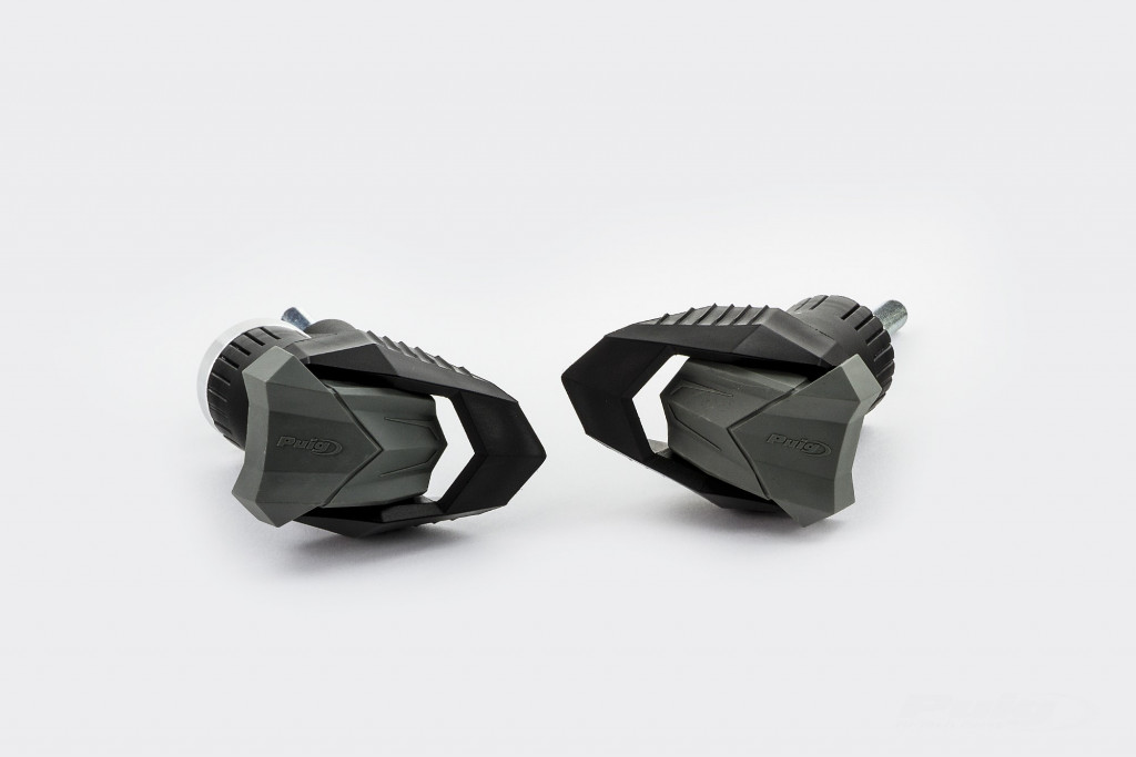 Frame sliders PUIG R19 1873N black with grey rubber