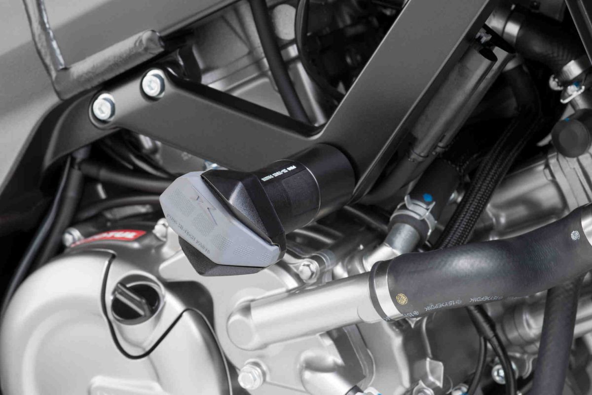 Frame sliders PUIG R12 4064N black with grey rubber