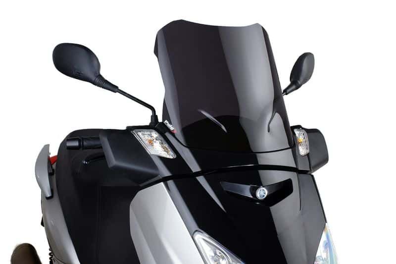Windshield PUIG V-TECH LINE TOURING 5015F dark smoke for YAMAHA YP 125 X-MAX 2005-2009, YAMAHA YP 250 X-MAX 2005-2009