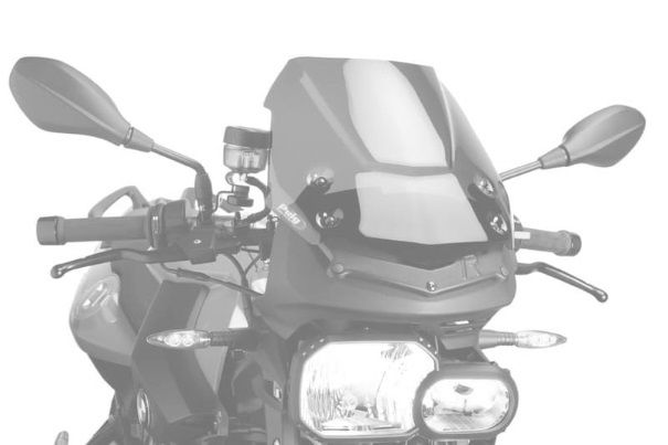 Windshield PUIG NEW GEN. SPORT 5051H smoke for BMW F 800 R 2009-2014