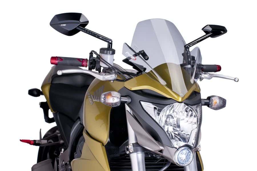 Windshield PUIG NEW GEN. SPORT 5645H smoke for HONDA CB 1000 R, RA (ABS) 2011-2016
