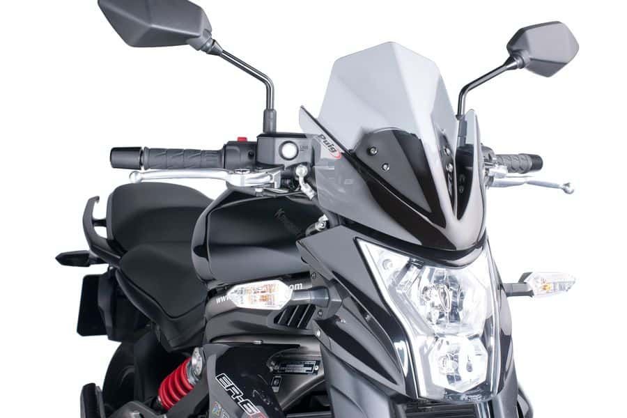 Windshield PUIG NEW GEN. SPORT 5997H smoke for KAWASAKI ER-6n 650 2012-2016