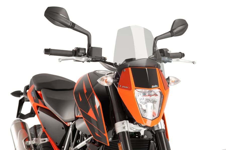 Windshield PUIG NEW GEN. SPORT 6009H smoke for KTM Duke 690 / R 2012-2019