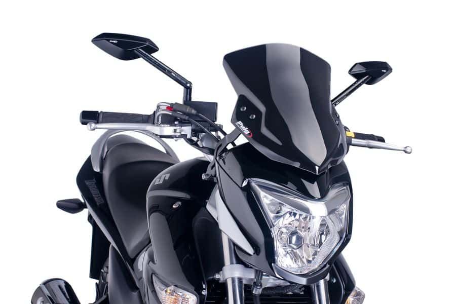 Windshield PUIG NEW GEN. SPORT 6251N Crni for SUZUKI GW 250 Inazuma  2013-2016
