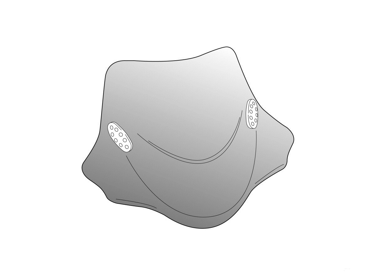 Windshield PUIG CITY SPORT 6807H smoke for KYMCO Super 8 125 2007-2016