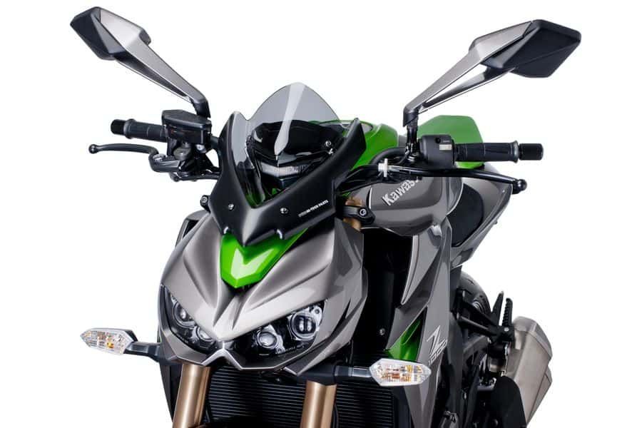 Windshield PUIG NEW GEN. SPORT 7011H smoke for KAWASAKI Z 1000 2014-2019