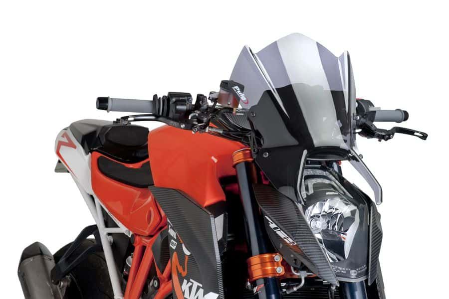 Windshield PUIG NEW GEN. SPORT 7014H smoke for KTM Super Duke 1290 / R 2014-2016