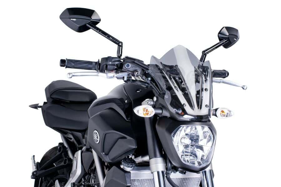 Windshield PUIG NEW GEN. SPORT 7015H smoke for YAMAHA MT-07 700 2014-2017