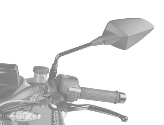 Uzvratni retrovizor PUIG RS1 70° FAIRING FITTING 7347C carbon look left