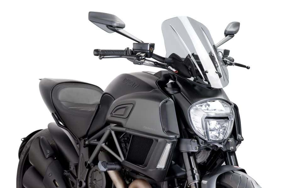 Windshield PUIG NEW. GEN TOURING 7570H smoke for DUCATI Diavel 1200 2014-2018