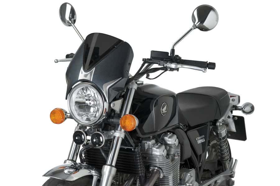 Windshield PUIG RETROVISION 7594F carbon look dark smoke
