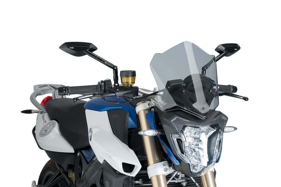 Windshield PUIG NEW GEN. SPORT 7650H smoke for BMW F 800 R 2015-2019