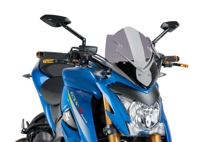 Windshield PUIG NEW GEN. SPORT 7653H smoke for SUZUKI GSX-S 1000 2015-2019, SUZUKI GSX-S 1000 F 2015-2018