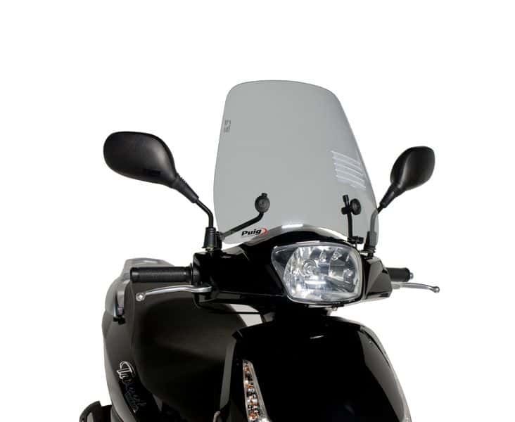 Windshield PUIG URBAN 8465H smoke for PEUGEOT Tweet 50 2010-2026, PEUGEOT Tweet 125 2010-2026