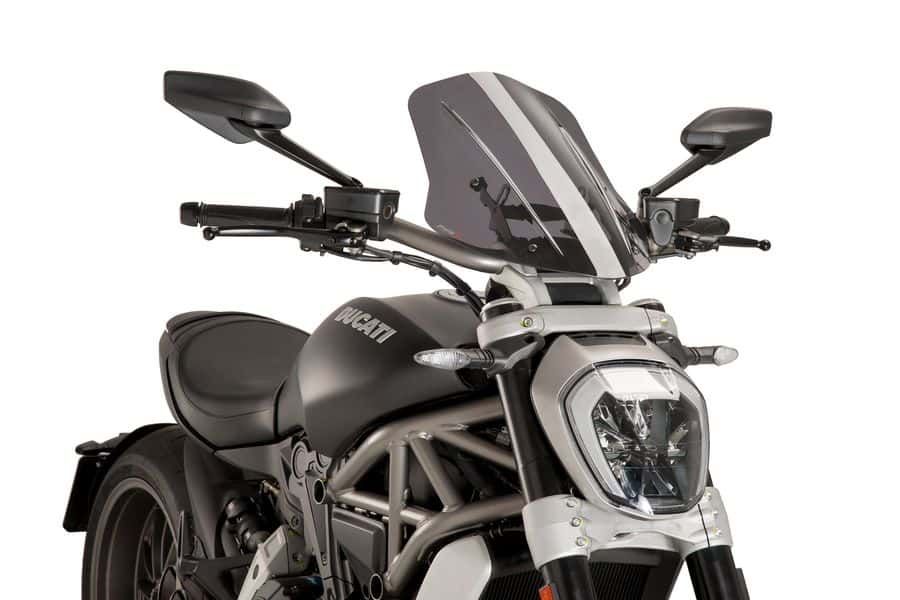 Windshield PUIG NEW. GEN TOURING 8922H smoke for DUCATI Diavel 1200 2016-2018, DUCATI XDiavel S/Black Star/Dark 1200 2016-2024