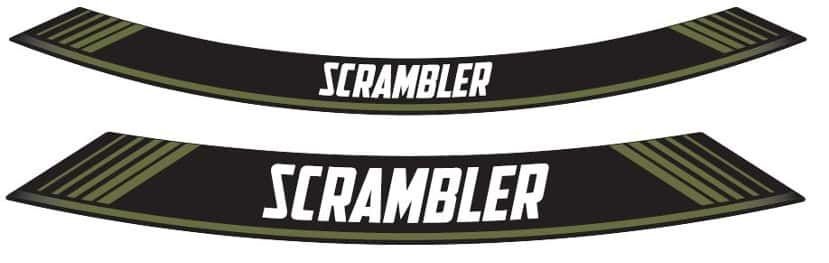 Rim strip PUIG SCRAMBLER 9134V green set of 8 rim strips