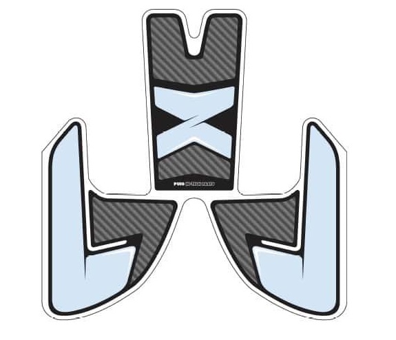 Tank pad PUIG SPECIFIC 9299C carbon look with side part