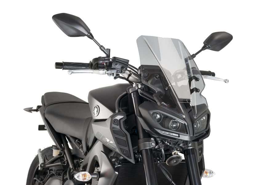 Windshield PUIG NEW. GEN TOURING 9377H smoke for YAMAHA MT-09 850 / 890 2017-2020