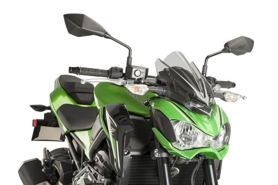 Windshield PUIG NEW GEN. SPORT 9689H smoke for KAWASAKI Z 900 2017-2019