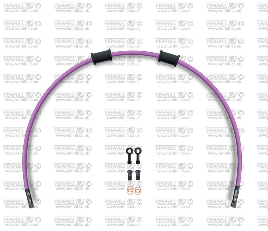 Kit prednjih kočionog crijeva Venhill POWERHOSEPLUS MZ-2001FB-PU (1 hose in kit) Purple hoses, black fittings