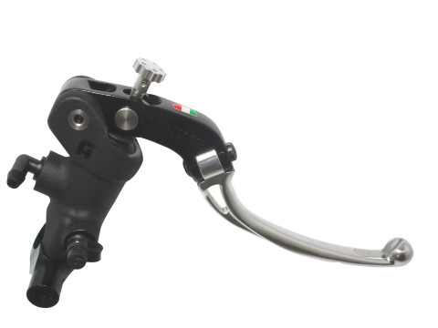 Radial brake master cylinder ACCOSSATO PC011 19 x 19 with folding lever,silver